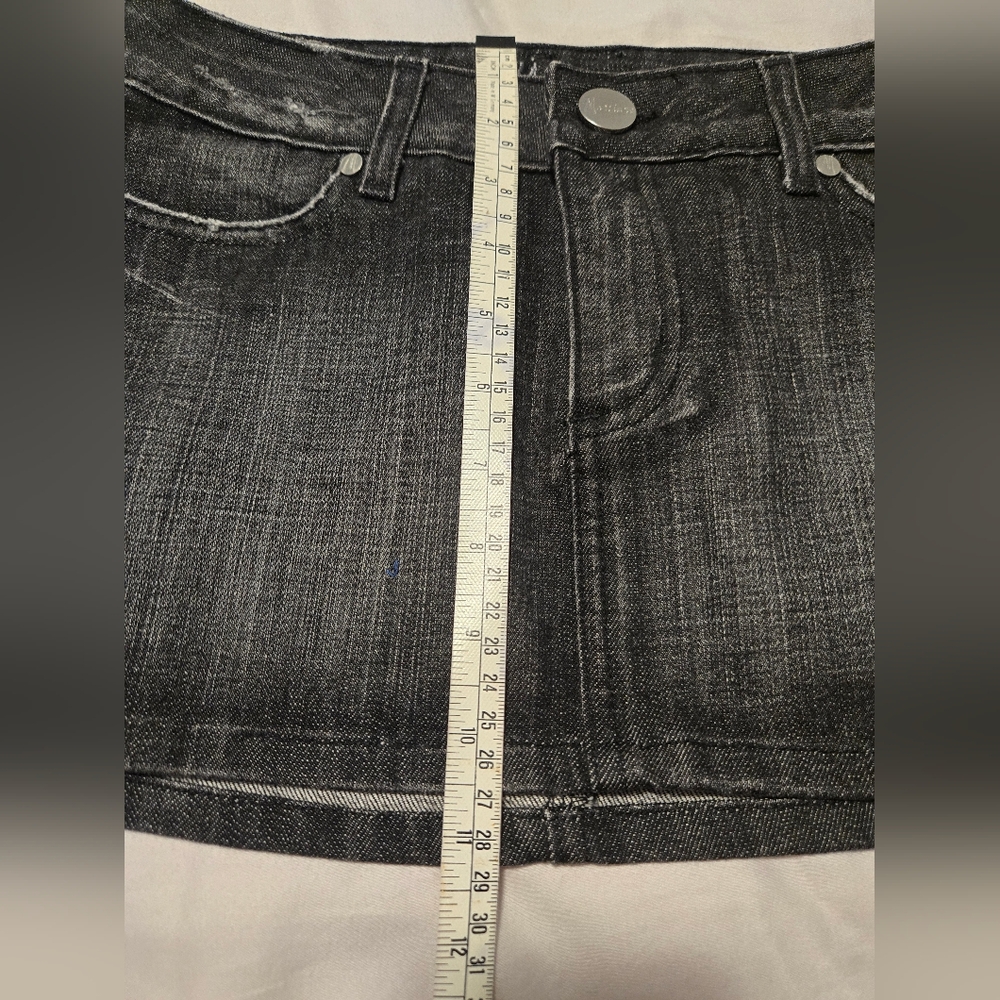 Marciano Black Denim Mini Skirt Size 25 - Picture 8 of 8